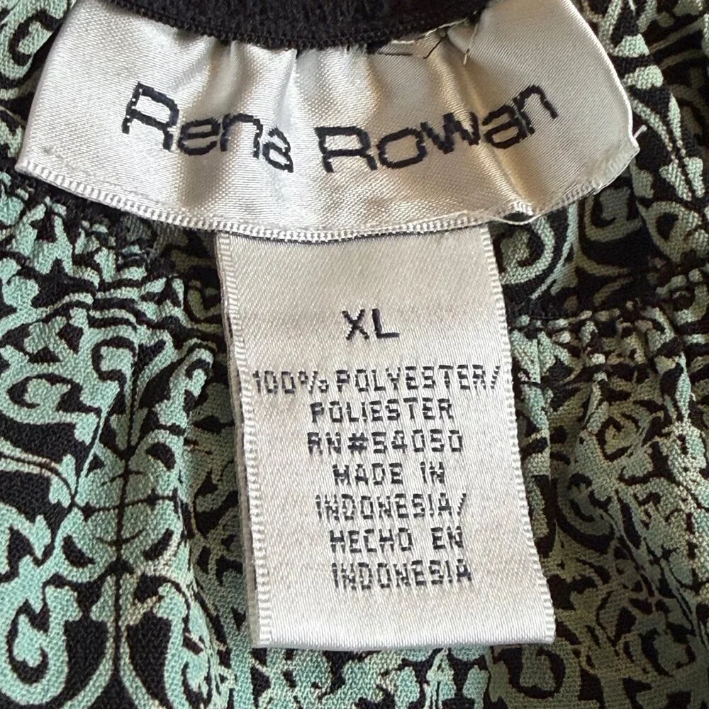 Rena Rowan Green Patterned Maxi Skirt